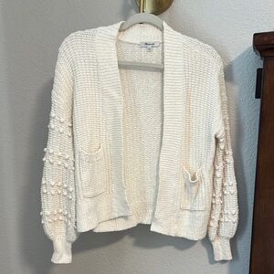 Madewell Cream Textured Cardigan